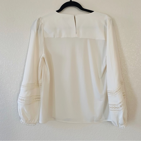 NWT Ann Taylor white balloon sleeve blouse - Picture 5 of 5